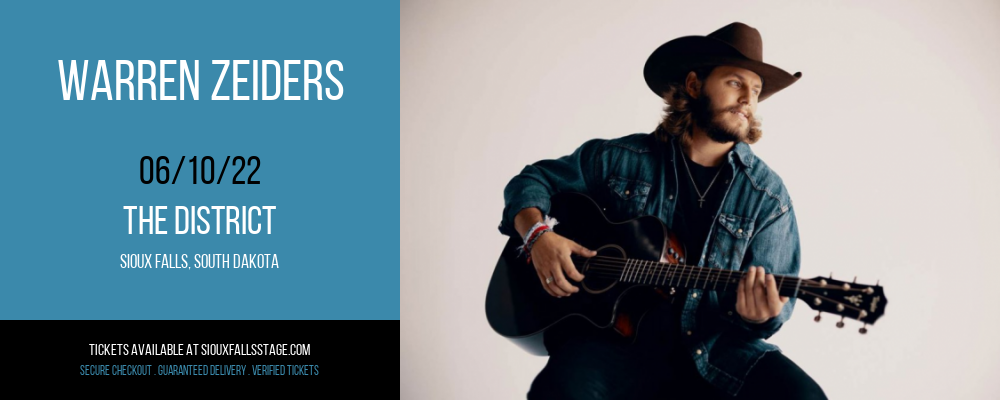 Warren Zeiders at The District tickets Warren Zeiders at The District
